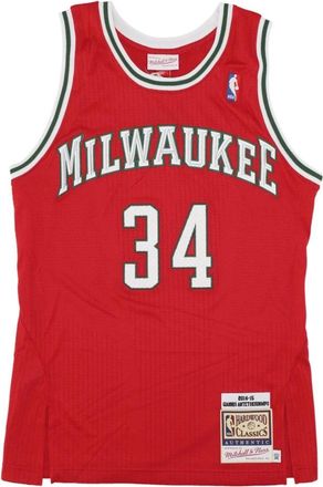 Mitchell & Ness Giannis Antetokounmpo NBA Thuis Jersey 2014 - Heren - Fitness - Rood - S - Polyester - Fitness