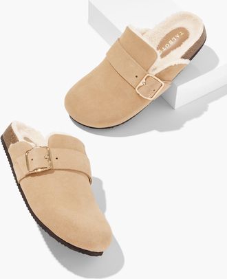 Talbots Colbie Suede Mules - Light Toffee - 10 1/2 M Talbots