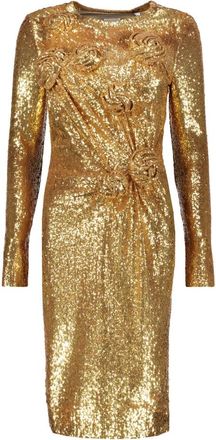 Burberry Jurk met strass-versiering - Dames - Korte kleedjes - Geel - 2XS - Kleedjes