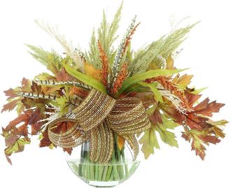 Creative Displays Inc. Handmade 26 Fall Wreath Arranged With Hydrangeas & Maple Leaves