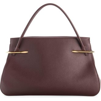 Givenchy Large Pinch Leather Top Handle Bag in 202-Ebony Brown at Nordstrom