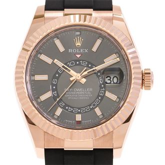 Rolex Sky-Dweller GMT Automatic Chronometer Grey Dial Mens Watch 336235-0004