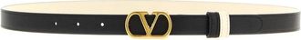 Valentino Garavani Reversible VLogo Signature Riem - Dames - Riemen - Zwart - 80 CM - Leer - Accessoires