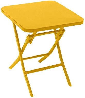 Hesperide Hesperide - Mesa Auxiliar De Jard&iacute;n Cuadrada Greensboro Amarillo Mostaza - 40 X 40 Cm - Hesp&eacute;ride
