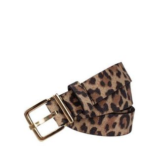 Legend leren riem met panterprint bruin