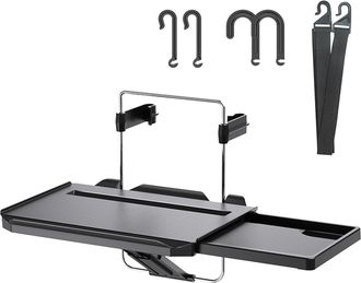No Brand Caj&oacute;n Para Asiento De Volante Para El Coche, Caj&oacute;n De Mesa Para Coche De Altura Regulable, Mesa Plegable Multifuncional Para La Parte Trasera Del Coch