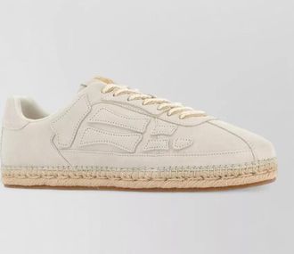 Amiri suede pacific bones sneakers espadrille sole