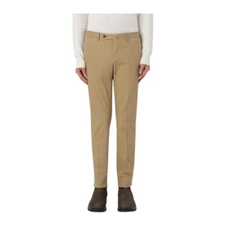 Pantaloni Torino Broeken, Heren, Beige, M, Katoen, Zwarte Slim Fit Chinos