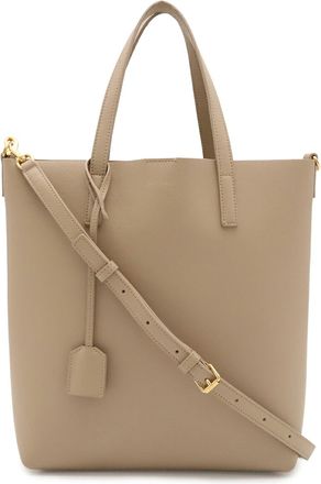 Saint Laurent Beige Leather Shoulder Bag Tote Bag (Pre-Owned)
