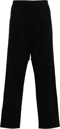 Carhartt Work in Progress Zwarte Twill Broek met Logo - Heren - Straight fit broeken - Zwart - S - Katoen - Broeken