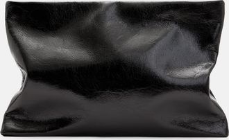 AllSaints Womens Leather Bettina Leather Clutch Bag, Size: 20.5x30x2cm