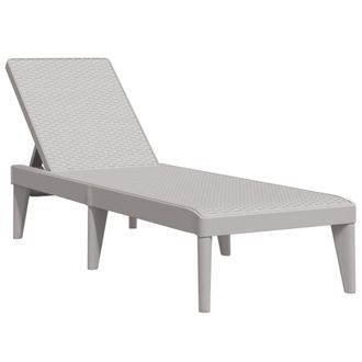 vidaXL Tumbona De Pp Gris 186x60x29 Cm Vidaxl