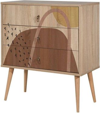 Dmora Cajonera Dparigin, C&oacute;moda Multiusos, C&oacute;moda De Dormitorio, Gabinete Con Cajones, 80x40h89 Cm, Multicolor - Dmora