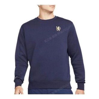 Nike Mens Nike Fleece Casual Round Neck Sports Navy Blue DD4504-498