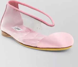 Moschino pvc ballet flats round toe design