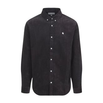 Carhartt Work in Progress Carhartt Wip, Casual Shirts, male, Black, Size: XL Madison Fine Cord Shirt