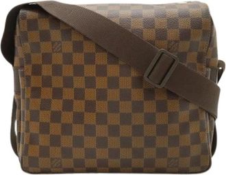 Louis Vuitton Pre-owned Cross Body Bags, male, Brown, Size: ONE SIZE Pre-owned Naviglio Damier Shoulder Bag