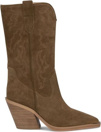 Alma En Pena Hoge Laars in Country Stijl - Dames - Cowboylaarzen - Bruin - 41 EU - Schoenen