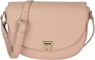 Ferragamo Womens Gancini Buckle Crossbody Bag In Light Pink