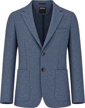 Ermenegildo Zegna Lux Tailoring Jacket - Heren - Blazers - Blauw - L - Wol - Jassen