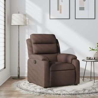 vidaXL Sill&oacute;n Reclinable De Tela Marr&oacute;n Oscuro Vidaxl