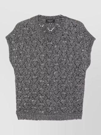 Fabiana Filippi short sleeve crew neck silk knit top