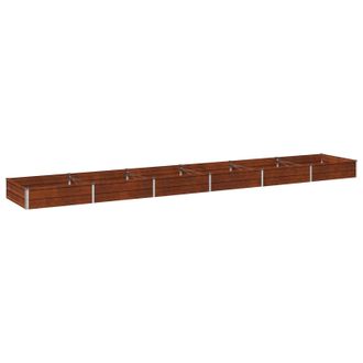 vidaXL Cama De Jard&iacute;n Elevada Oxidado 480 X 80 X 24 Cm Cart&oacute;n Vidaxl