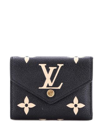 Louis Vuitton Victorine Wallet Bicolor Monogram Empreinte Giant small wallets - women - Calf Leather - One Size - Black