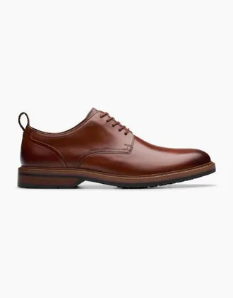 Clarks Mens Clarks Aldwin Lace in tan leather - Brown - Size: 12/G standard