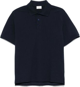 Saint Laurent Cassandre Polo Shirt - Heren - Polos - Blauw - L - Katoen - Tops