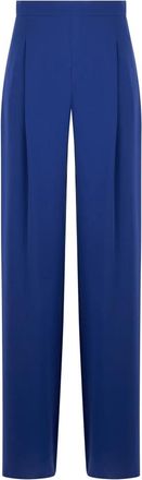 Max Mara Lightweight Cady Broeken - Dames - Straight fit broeken - Blauw - M - Polyester - Broeken