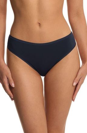 Natori Bliss Bare Stretch Cotton Thong in Storm Cloud at Nordstrom, Size Xx-Large