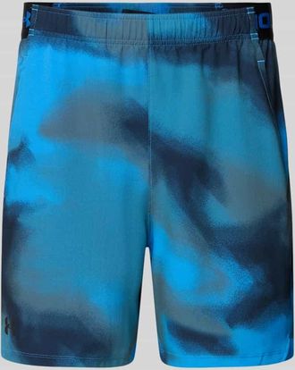 Under Armour Relaxed Fit Shorts mit elastischem Logo-Bund in Rauchblau, Gr&ouml;&szlig;e XL