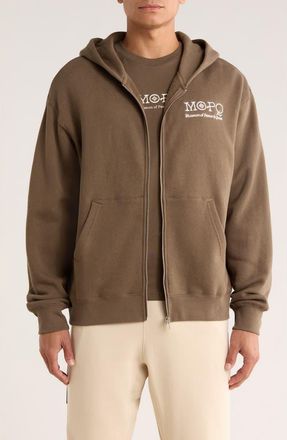 Museum of Peace and Quiet Southwest Cotton Fleece Zip Hoodie in Brown at Nordstrom, Size X-Small