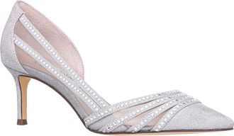 Nina Noreen Pointed Toe Half dOrsay Pump in Silver at Nordstrom, Size 6