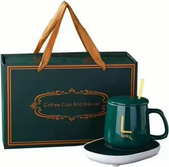 OEM Taza De Caf&eacute; De Cer&aacute;mica Con Calefacci&oacute;n El&eacute;ctrica (verde)