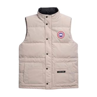 Canada Goose Vests, male, Beige, Size: M Freestyle Crew Vest
