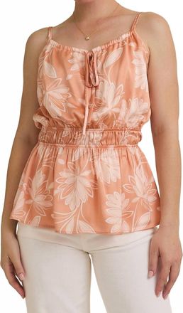 Gilli Apricot Floral Tank Top