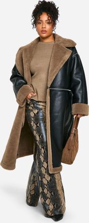 Boohoo Womens Plus 4 In 1 Detachable Aviator - Black - Size 18 UK