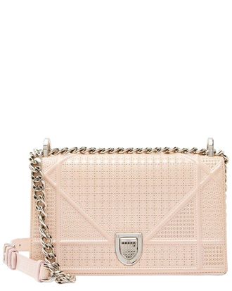 Dior Pink Micro Cannage Patent Diorama Small Shoulder Bag (Authentic Pre- Loved)