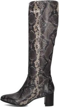 Notre-V Elegante hoge laarzen voor vrouwen - Dames - Laarzen met Hak - Grijs - 37 EU - Wol - Schoenen