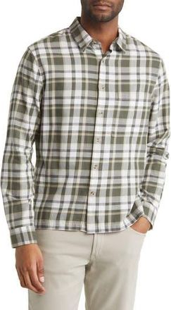 Vince Maison Classic Fit Plaid Button-Up Shirt in Sycamore at Nordstrom Rack, Size Xx-Large