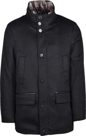 Paul & Shark Cashmere/Hair Coat - Black