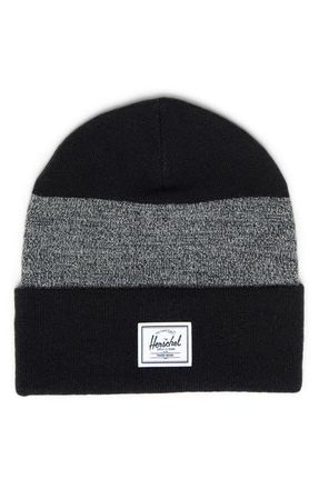 Herschel Elmer Colorbock Beanie in Black/Heather Black at Nordstrom