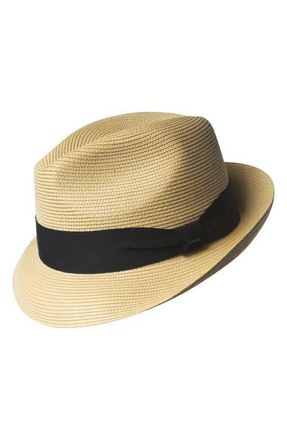 Bailey Craig Woven Fedora in Natural at Nordstrom, Size Xx-Large