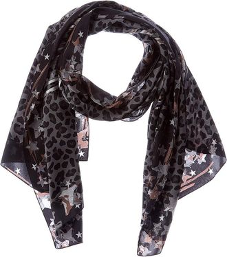 Jimmy Choo London Logo Silk Scarf
