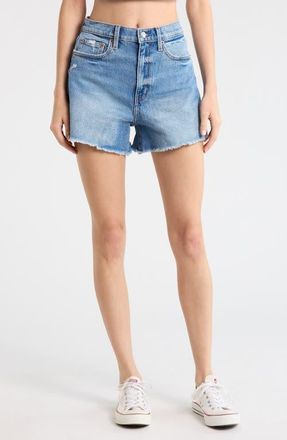 Daze The Knockout High Waist Denim Shorts in Alter Ego at Nordstrom, Size 28