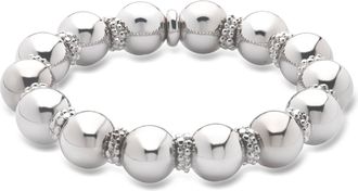 Ross-Simons Italian Rhodium-Plated Bead Stretch Bracelet