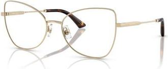 Jimmy Choo London 55mm Butterfly optical glasses in Gold at Nordstrom