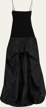 Stella McCartney Crepe Jersey High-Low Bubble Maxi Dress
